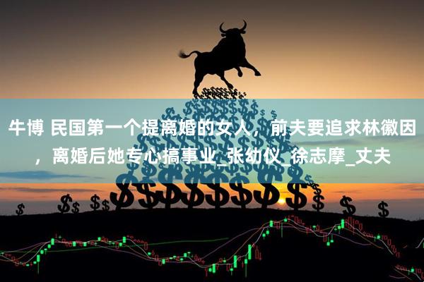 牛博 民国第一个提离婚的女人，前夫要追求林徽因，离婚后她专心搞事业_张幼仪_徐志摩_丈夫